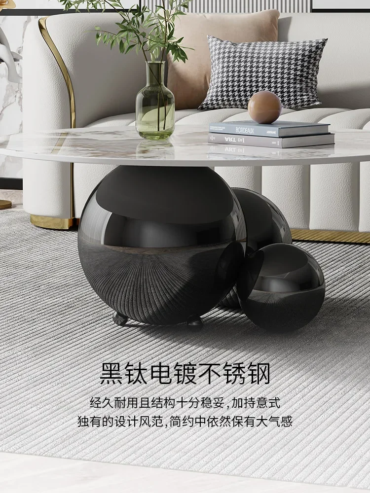 Light extravagance simple rockboard coffee table Italian living room round stainless steel designer network celebrity side
Light extravagance simple rockboard coffee table Italian living room round stainless steel designer network celebrity side