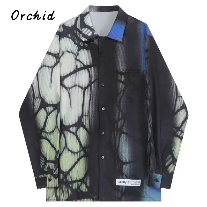 Gothic Punk Shirt Women Mixed Color Pattern Lapel Single Breasted Blouse 2023 Autumn Winter Long Sleeves Baggy Trendy Streetwear
Gothic Punk Shirt Women Mixed Color Pattern Lapel Single Breasted Blouse 2023 Autumn Winter Long Sleeves Baggy Trendy Streetwear