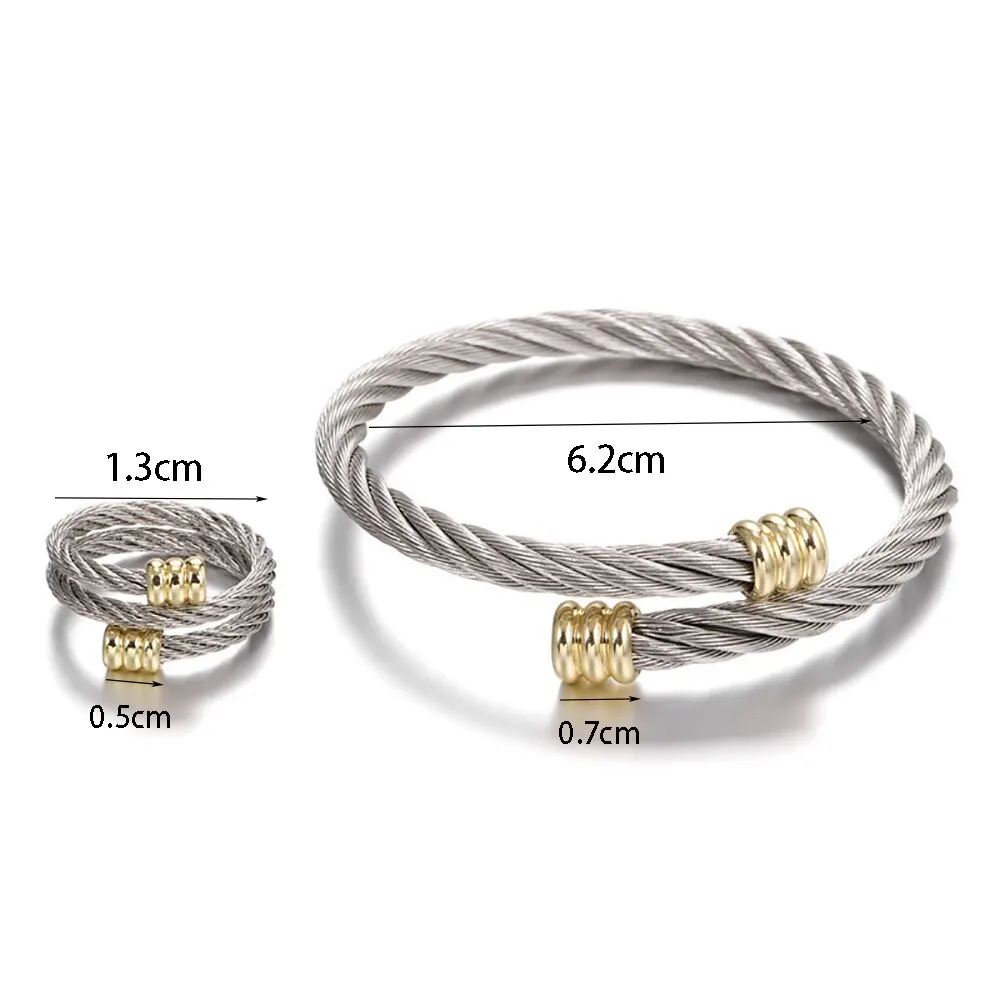 New Fashion Bangle Ring Set for Women Men Punk Stainless Steel Wrist Metal Bracelet No Fade Color Jewelry Accessories Gifts 2 Mallzona S01c329c1b09e4cd9a4c6c3325981fa25v New Fashion Bangle Ring Set for Women Men Punk Stainless Steel Wrist Metal Bracelet No Fade Color Jewelry Accessories Gifts Mallzona