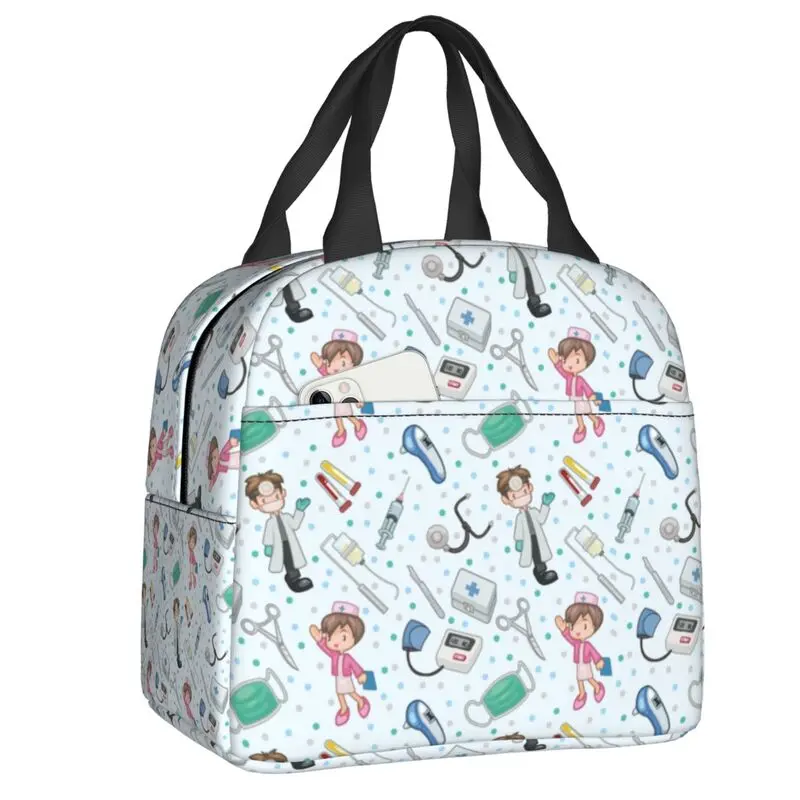 Cartoon Nurse Lunch Bag Women Nursing Medical Print Reusable Cooler Thermal Insulated Lunch Box Food Bento Box
Cartoon Nurse Lunch Bag Women Nursing Medical Print Reusable Cooler Thermal Insulated Lunch Box Food Bento Box