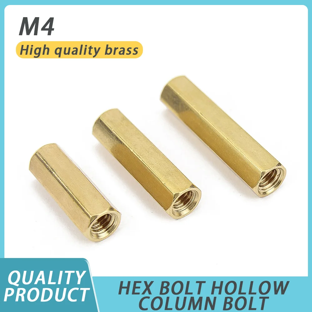 

M4 Brass Hex Female Standoff Pillar Stud Mount Spacer Hexagon PCB Motherboard Hollow Bolt Screw Copper Column Board Standoffs