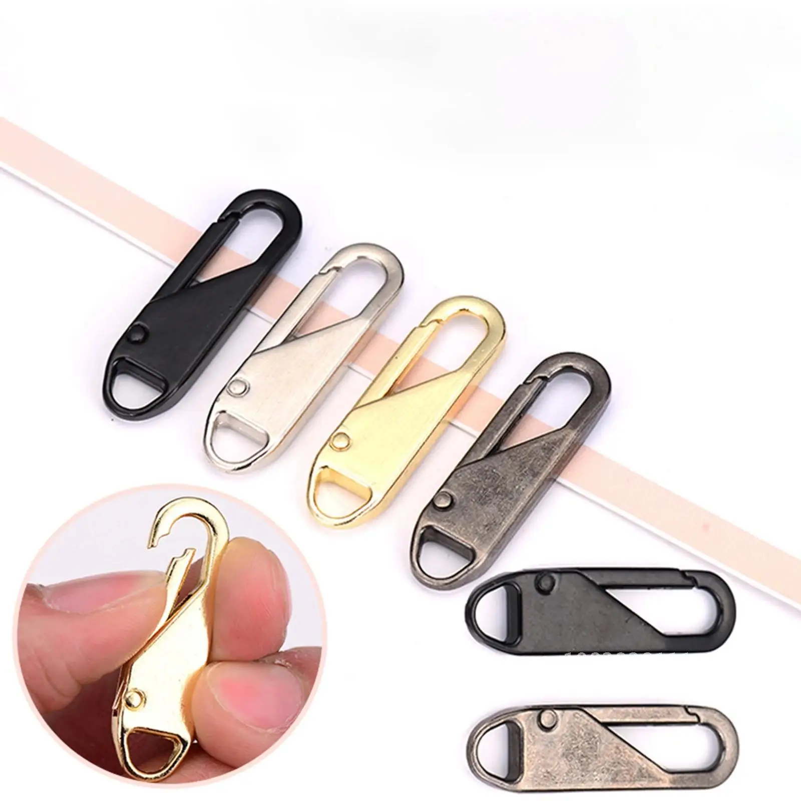 Metal Zipper Repair Kits 2pcs Slider Puller Instant Zipper Replacement For Fixer Broken Buckle Travel Bag Detachable Zipper Head
Metal Zipper Repair Kits 2pcs Slider Puller Instant Zipper Replacement For Fixer Broken Buckle Travel Bag Detachable Zipper Head