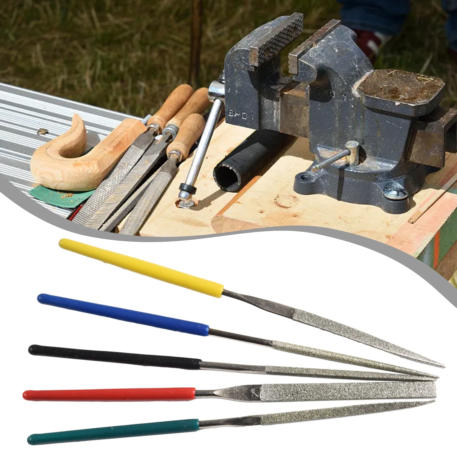 5pcs Diamond Files Set For Metal Jeweler Stone Polishing Wood Carving Craft Double-Cut Plating Needle File 2x100mm Hand Tools
5pcs Diamond Files Set For Metal Jeweler Stone Polishing Wood Carving Craft Double-Cut Plating Needle File 2x100mm Hand Tools