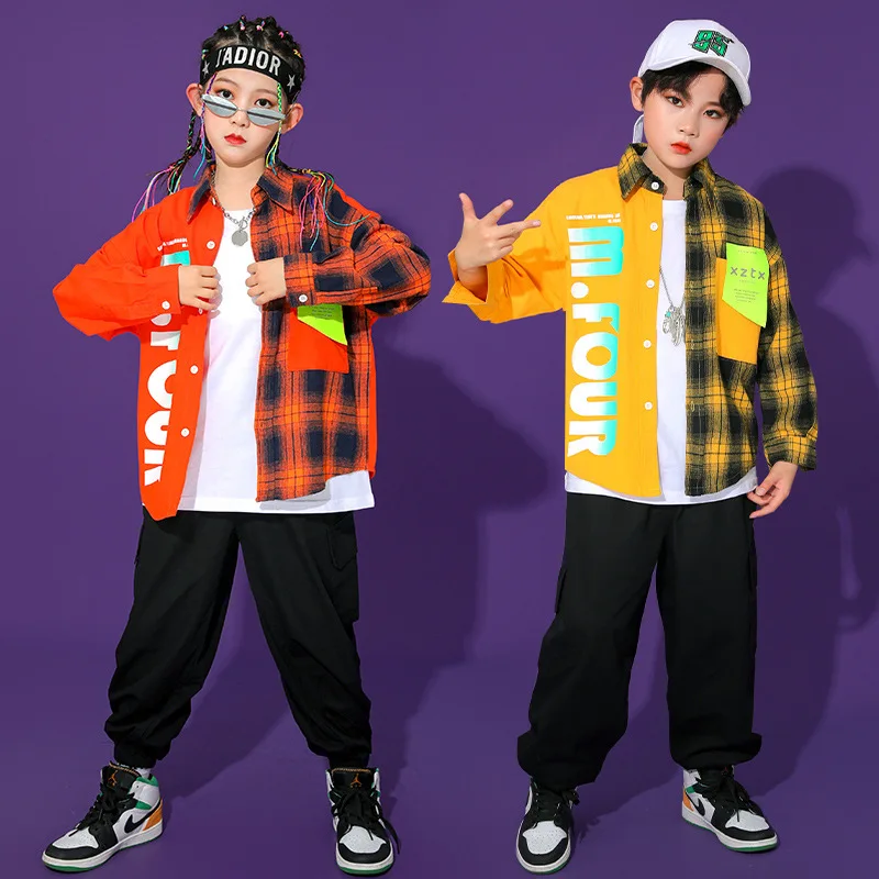 Boys Hip Hop Plaid Shirt Joggers Girls Contrast Blouse Street Dance Cargo Pants Clothes Sets Child Jazz Costume Kids Streetwear
Boys Hip Hop Plaid Shirt Joggers Girls Contrast Blouse Street Dance Cargo Pants Clothes Sets Child Jazz Costume Kids Streetwear