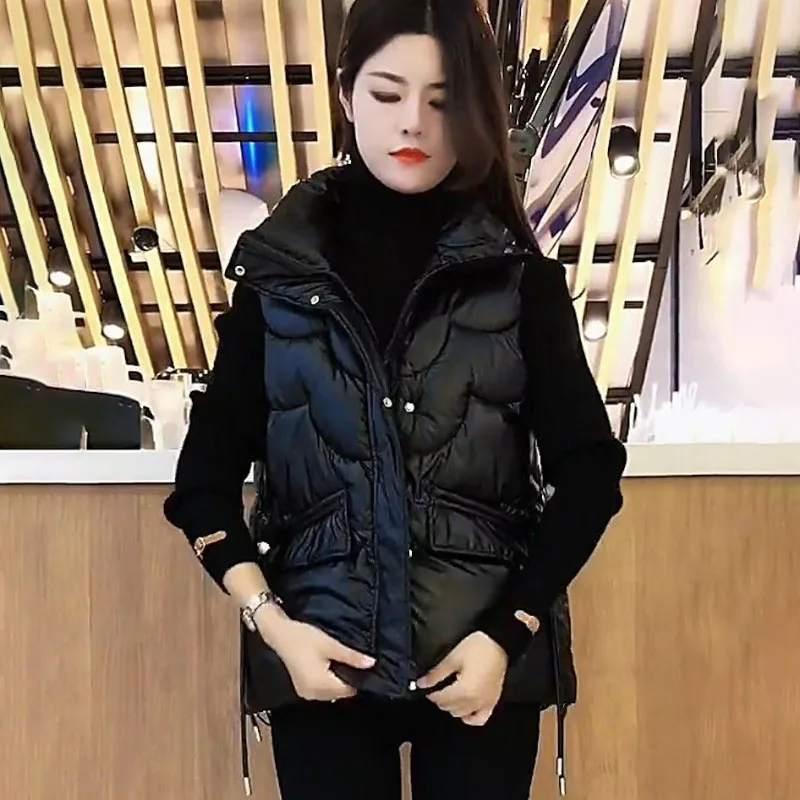 Downy Cotton Vests Women's Outwear 2023 Autumn Winter New Bright Warm Waistcoat Coat Fashion Loose Vest Cotton-Padded Jacket
Downy Cotton Vests Women's Outwear 2023 Autumn Winter New Bright Warm Waistcoat Coat Fashion Loose Vest Cotton-Padded Jacket