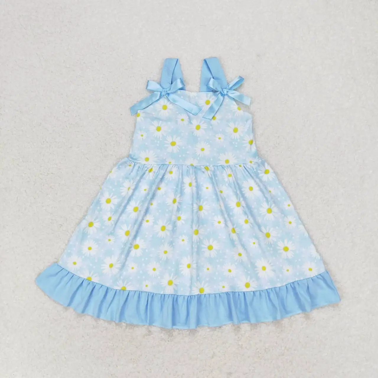 Новый дизайн, детское летнее платье RTS boutique, платье для маленьких девочек с синими лямками, детские платья 
Новый дизайн, детское летнее платье RTS boutique, платье для маленьких девочек с синими лямками, детские платья