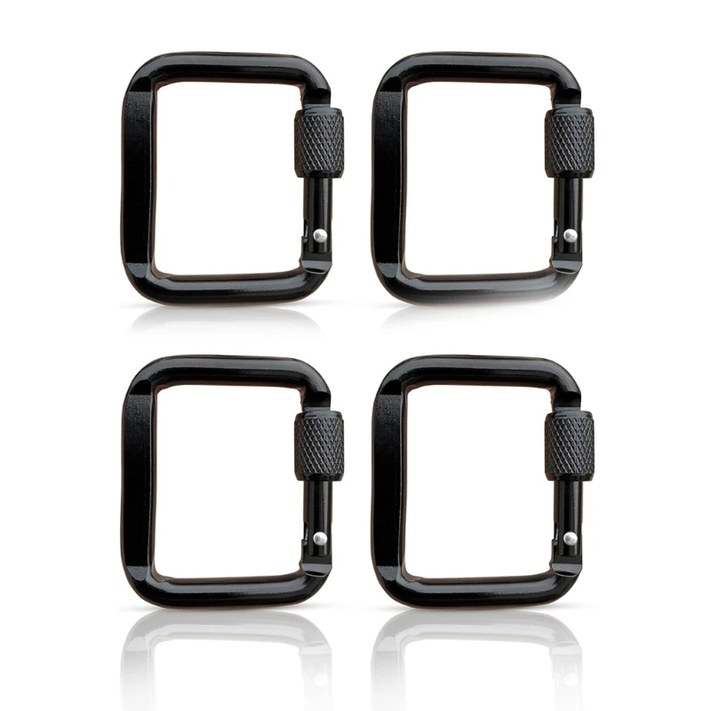4Pcs Square Carabiner Lightweight Keychain Snap Clip Hook Aluminium Screw Carabiner For Outdoor Hiking, Camping, Travel
4Pcs Square Carabiner Lightweight Keychain Snap Clip Hook Aluminium Screw Carabiner For Outdoor Hiking, Camping, Travel