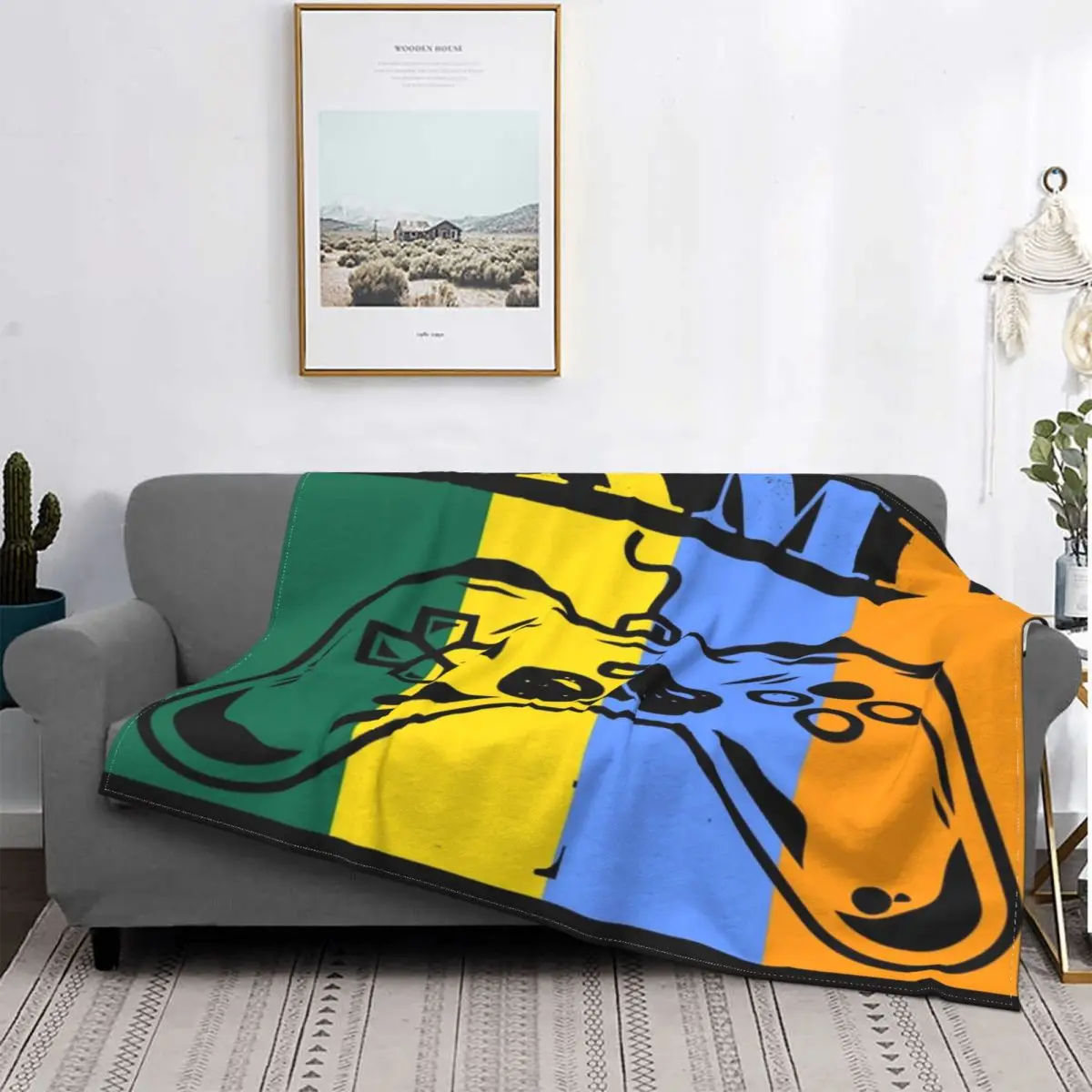 

Game Gaming Retro Vintage Blanket Gamer Gamepad Bedspread Ultra Soft Warm Quilt Sofa Bed Fleece Bedroom Couch Fluffy Decor