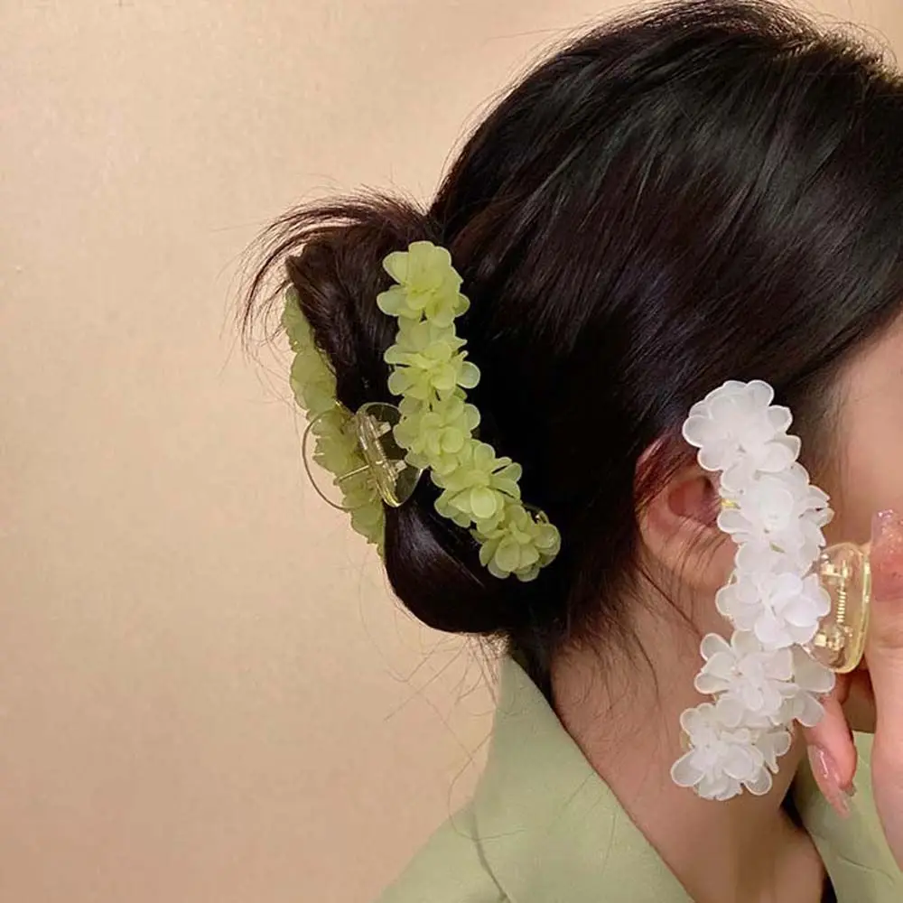 

Grace Headwear Hairpin Korean Style Ponytail Claw Clip Orchid Hair Clips Flower Hair Claws Women Shark Clips