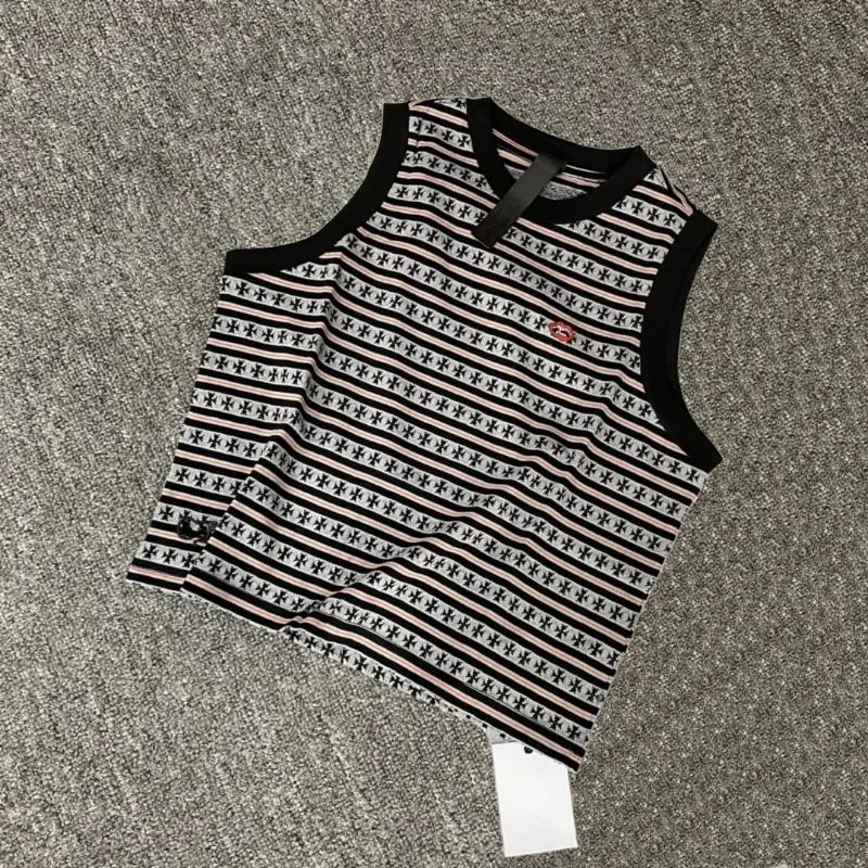 Luxury Brand Women's Mesh Hollow Out Vest High Quality Famous Sequins Vest Original Designer Metal Mark Striped Sleeveless Top
Luxury Brand Women's Mesh Hollow Out Vest High Quality Famous Sequins Vest Original Designer Metal Mark Striped Sleeveless Top