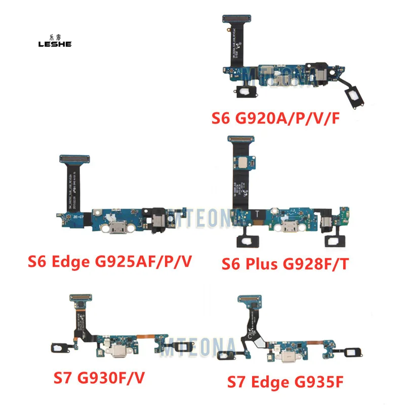 

For Samsung Galaxy S6 G920A/P/V/F S6 Edge Plus S7 Edge G935F/V USB Charger Port Jack Dock Connector Charging Board Flex Cable