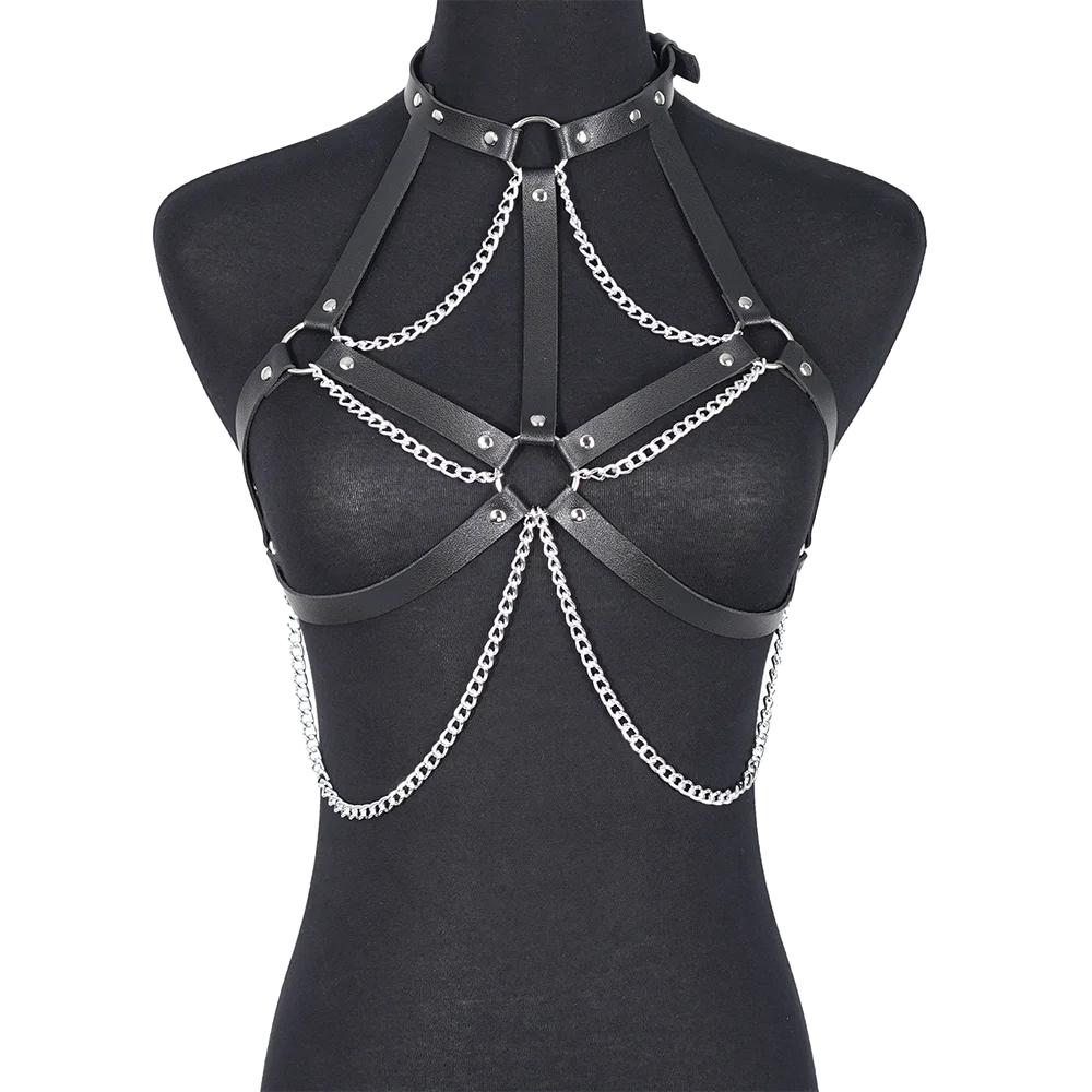 Women Sexy Chain Harness Belt Leather Lingerie Bdsm Sex Bondage Harness Sex Toys Goth Fetish Clothing Festival Rave Outfit Women Sexy Chain Harness Belt Leather Lingerie Bdsm Sex Bondage Harness Sex Toys Goth Fetish Clothing Festival Rave Outfit