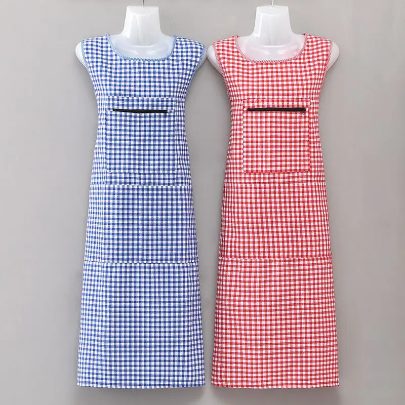 Fattening lengthening knee-length apron kitchen oil resistant long sleeveless waistcoat large pocket flower shop work clothes
Fattening lengthening knee-length apron kitchen oil resistant long sleeveless waistcoat large pocket flower shop work clothes