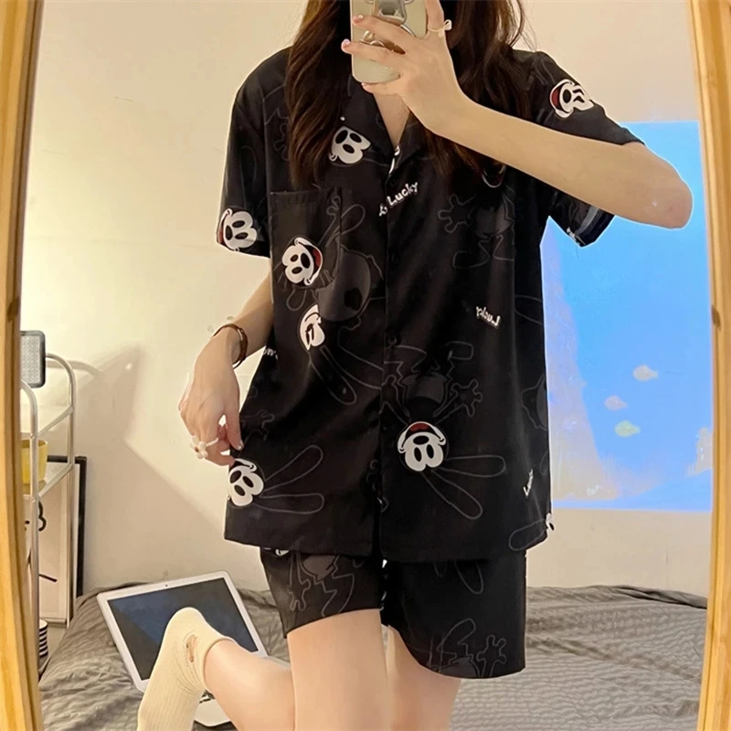 Mickey Pajamas Women's Disney New Japanese Summer Pajamas Cartoon Mickey Mouse Casual Loose Short Sleeve Shorts Homewear Set
Mickey Pajamas Women's Disney New Japanese Summer Pajamas Cartoon Mickey Mouse Casual Loose Short Sleeve Shorts Homewear Set