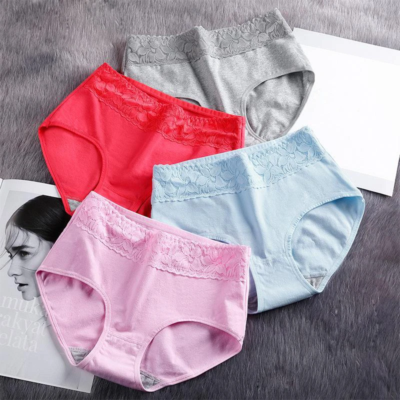 

Female Physiological Pants Leak Proof Menstrual Women Underwear Period Panties Cotton Health Seamless Briefs In the waist Warm