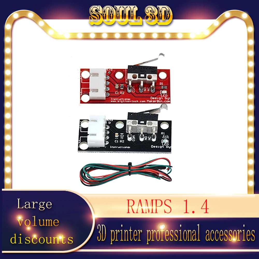 Endstop mechanical switch limit switch RAMPS 1.4 with independent packaging 3D printer accessories
Endstop mechanical switch limit switch RAMPS 1.4 with independent packaging 3D printer accessories