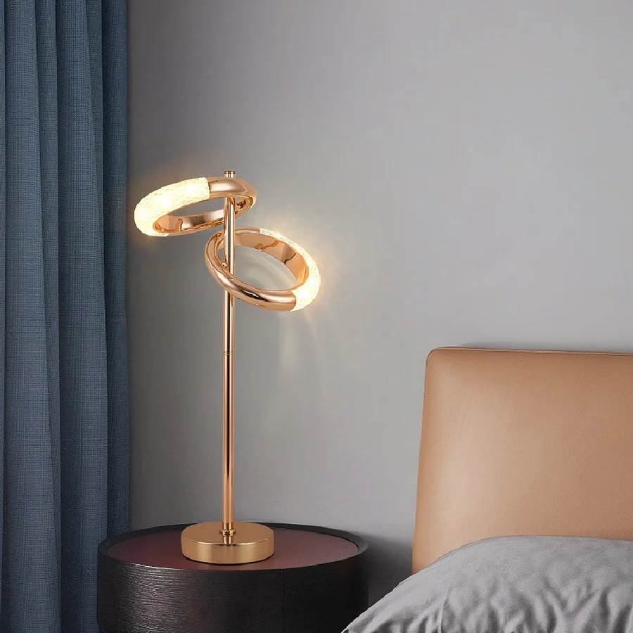 Luxury Modern LED Table Lamp Bedroom Bedside Zinc Alloy Creative Rings Desk Lights Living Room Designer Home Lighting Fixtures
Luxury Modern LED Table Lamp Bedroom Bedside Zinc Alloy Creative Rings Desk Lights Living Room Designer Home Lighting Fixtures