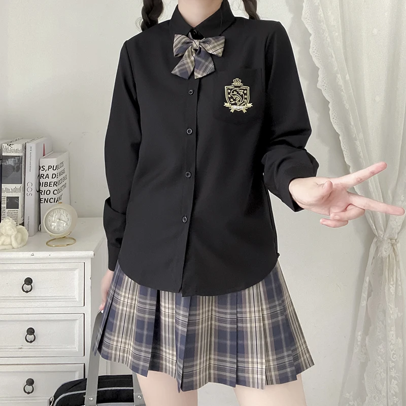 Japanese Jk Uniform Top Student Middle High School Clothes Black Pink Shirt For Girls Blouse Korean School Uniforms Short Sleeve
Japanese Jk Uniform Top Student Middle High School Clothes Black Pink Shirt For Girls Blouse Korean School Uniforms Short Sleeve