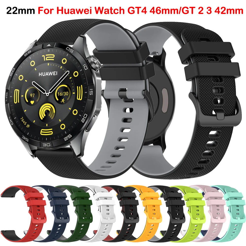 

20 22mm Bracelet Smartwatch Wristband For Huawei Watch GT4 GT 4 3 2 46mm 42mm GT2 GT3 Pro Strap Silicone Watchband