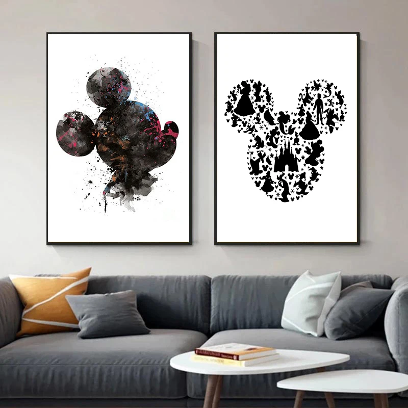 Wall Art Picture Disney Cartoon Mickey and Minnie Head Portrait Posters Prints on Canvas Painting for Kidf Room Home Decor
Wall Art Picture Disney Cartoon Mickey and Minnie Head Portrait Posters Prints on Canvas Painting for Kidf Room Home Decor