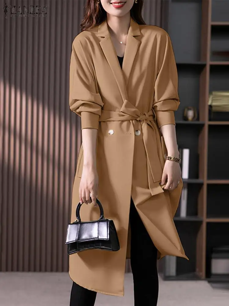 2023 ZANZEA Autumn Elegant OL Trench Coat Vintage Office Coats Female Long Sleeve Lapel Neck Outwear Woman Fashion Solid Jackets
2023 ZANZEA Autumn Elegant OL Trench Coat Vintage Office Coats Female Long Sleeve Lapel Neck Outwear Woman Fashion Solid Jackets