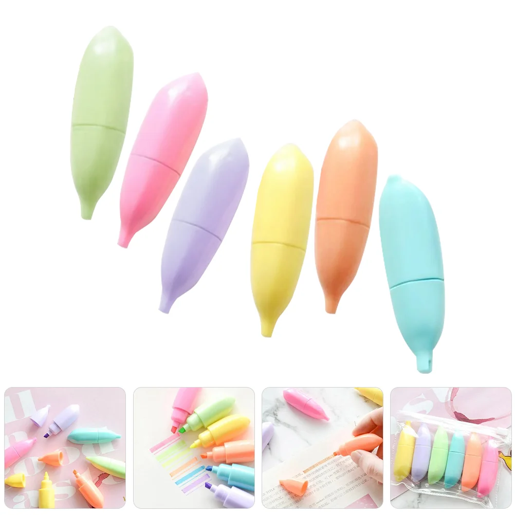 6Pcs Highlight Book Markers Cartoon Highlighters Pen Note Marking Pens Office Colored Marking Pens
6Pcs Highlight Book Markers Cartoon Highlighters Pen Note Marking Pens Office Colored Marking Pens