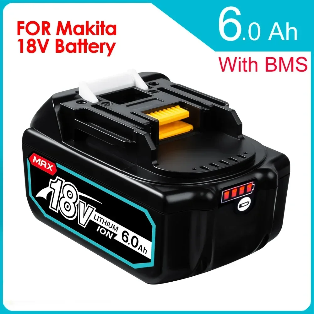 

Genuine for Makita 18V Battery 6Ah BL1850B Li-ion Replacement Battery BL1850 BL1860B BL1860 BL1840B BL1830B BL1830 LXT-400 RU