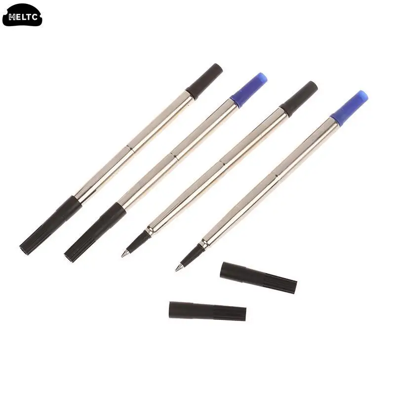 

2 PCS Black/Blue 11.6CM Ballpoint Metal Pen Refill 0.5mm 0.7mm Tip Fits For Treasure Pen Replacement Refill Black And Blue