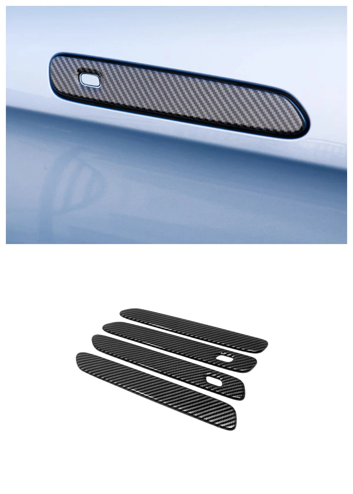 4-piece set of exterior door handle frame decorations suitable for the 2022 BYD Seal
4-piece set of exterior door handle frame decorations suitable for the 2022 BYD Seal