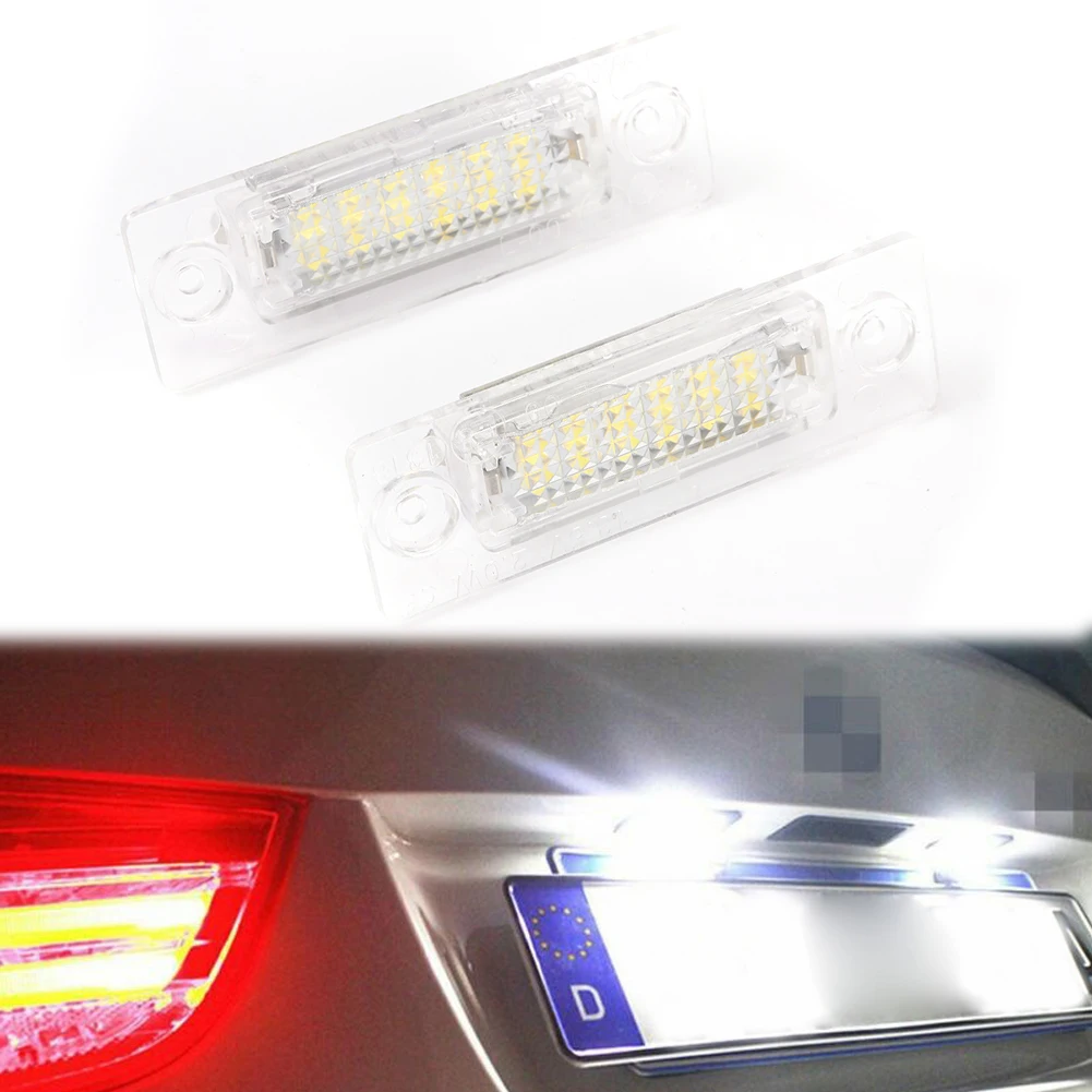 Лампы для автомобильного номерного знака, 2 × 6000K, 18SMD, белая лампа для Touran, для Passat, 3B3, вариант, 3B6, 3C5, автомобильные аксессуары
Лампы для автомобильного номерного знака, 2 × 6000K, 18SMD, белая лампа для Touran, для Passat, 3B3, вариант, 3B6, 3C5, автомобильные аксессуары