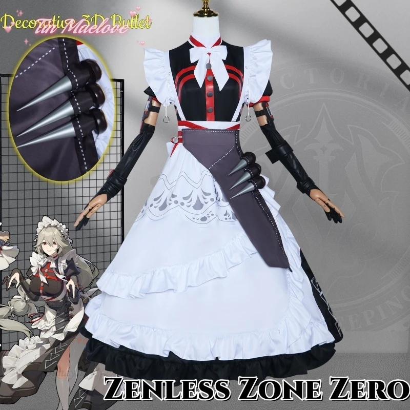 Аниме игра Zenless Zone Zero Косплей Костюм Одежда декоративная пуля униформа косплей викторианская уборка женщина горничная униформа
Аниме игра Zenless Zone Zero Косплей Костюм Одежда декоративная пуля униформа косплей викторианская уборка женщина горничная униформа