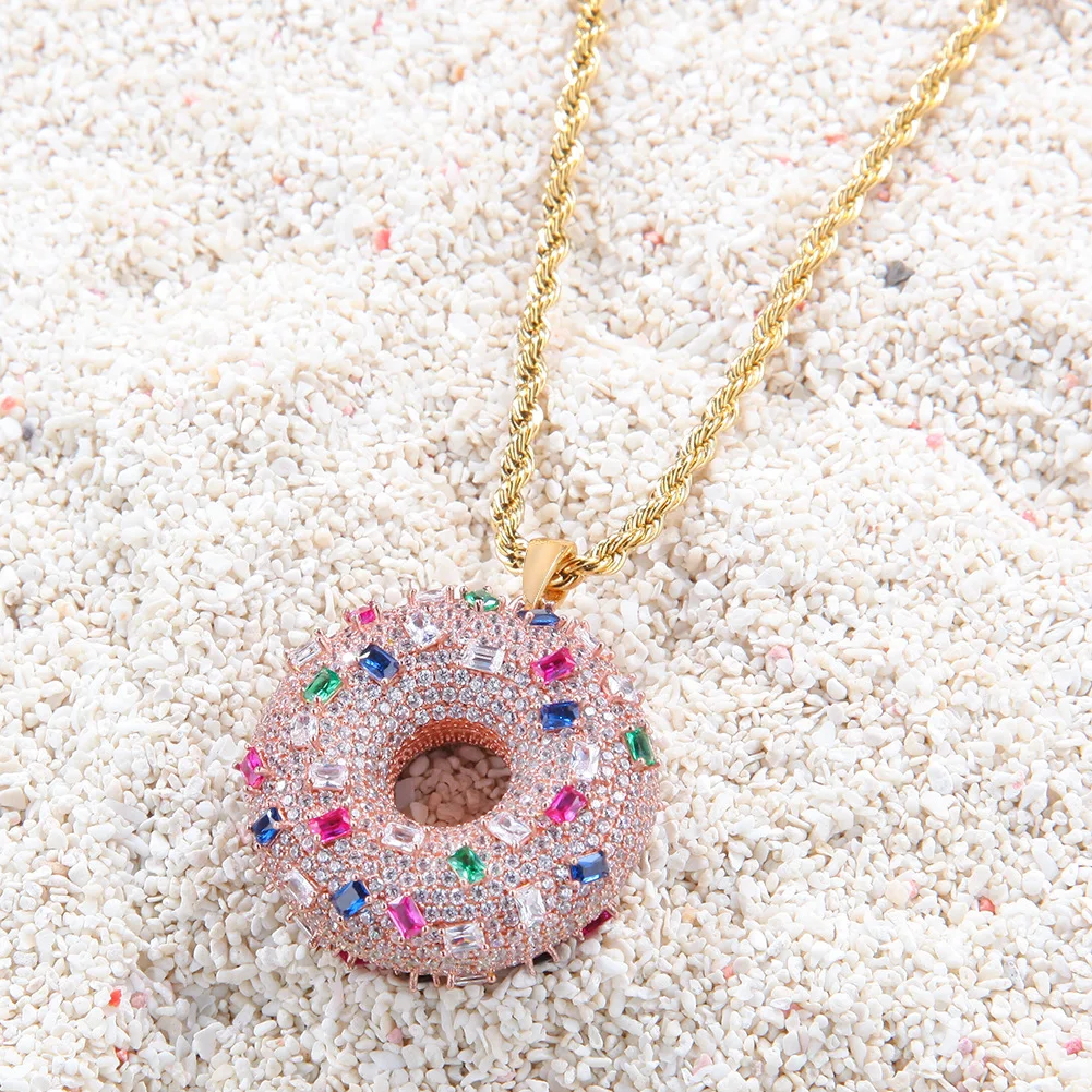 BOEYCJR ins Hot 3D Donut Full Zircon Copper Necklace&Pendant Fashion Jewelry HipHop Punk Necklace For Men
BOEYCJR ins Hot 3D Donut Full Zircon Copper Necklace&Pendant Fashion Jewelry HipHop Punk Necklace For Men