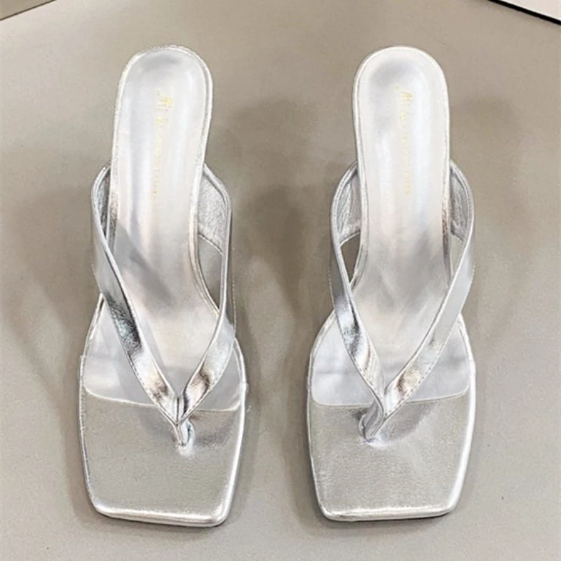 Square Toe Clip Toe Flip Flops Women Summer Outdoor Comfortable Open Toe Wedges Slide Sandals Fashion Simple Non-slip Beach Shoe 34 S01dfebb22ec448d5bc3c64413dbbcfd8T
