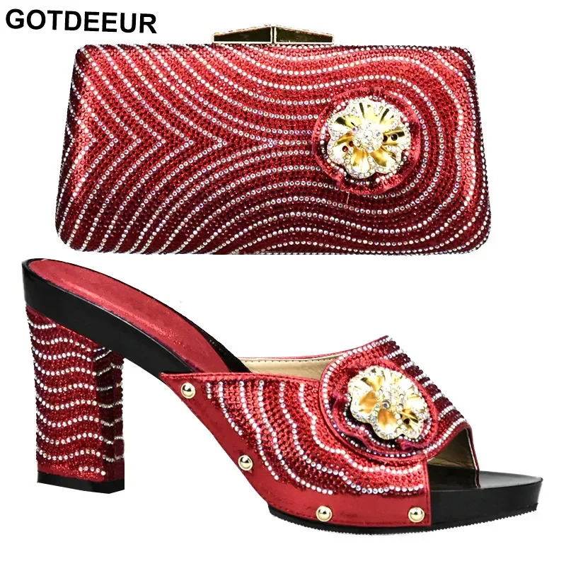 Latest Red Color Women Shoes and Bag Set In Italy Shoe and Bag Set African Sets 2023 African Italian Shoe and Bag Set with Stone
Latest Red Color Women Shoes and Bag Set In Italy Shoe and Bag Set African Sets 2023 African Italian Shoe and Bag Set with Stone