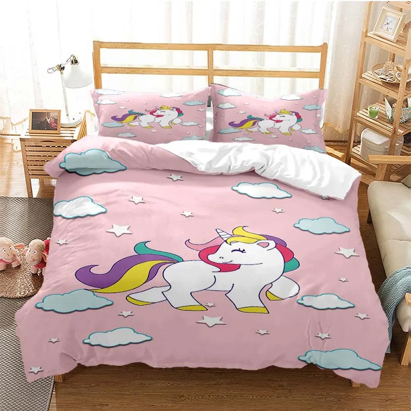 Unicorn Bedding Set Single Twin Full Queen King Size Kawaii BatlM Bed Set Aldult Kid Bedroom Duvetcover Sets
Unicorn Bedding Set Single Twin Full Queen King Size Kawaii BatlM Bed Set Aldult Kid Bedroom Duvetcover Sets