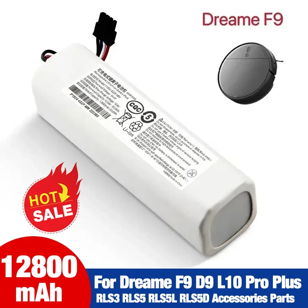 Original 14.4V 12800mAh Robotic Vacuum Cleaner Replacement Battery For Dreame F9 D9 L10 Pro Plus RLS3 RLS5 RLS5L RLS5D Part
Original 14.4V 12800mAh Robotic Vacuum Cleaner Replacement Battery For Dreame F9 D9 L10 Pro Plus RLS3 RLS5 RLS5L RLS5D Part