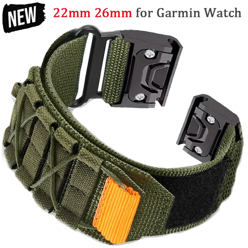 22mm 26mm Nylon Loop Strap for Garmin Fenix 7X 6X Pro 5X 5X Plus 7 6/6Pro SmartBand Bracelet for Garmin Watch Band Accessories
22mm 26mm Nylon Loop Strap for Garmin Fenix 7X 6X Pro 5X 5X Plus 7 6/6Pro SmartBand Bracelet for Garmin Watch Band Accessories