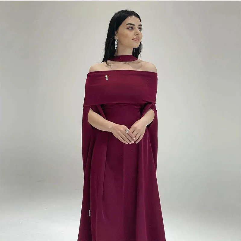 New Arrival Exquisite Wine Red Chiffon Mermaid Prom Dresses Women Off Shoulder A-Line Simple Evening Gown vestidos de gala
New Arrival Exquisite Wine Red Chiffon Mermaid Prom Dresses Women Off Shoulder A-Line Simple Evening Gown vestidos de gala