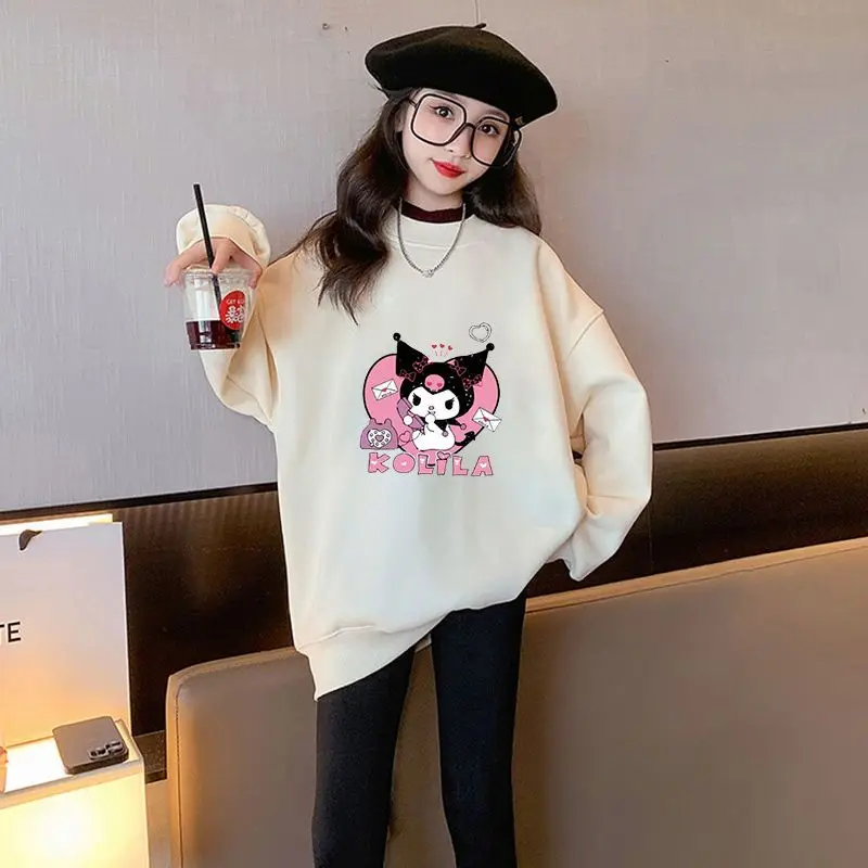 Sanrio Kawaii Kuromi Children's Round Neck Long Sleeved Top Cartoon Anime Thickening Warm Plush Decorate Autumn Christmas Gifts
Sanrio Kawaii Kuromi Children's Round Neck Long Sleeved Top Cartoon Anime Thickening Warm Plush Decorate Autumn Christmas Gifts