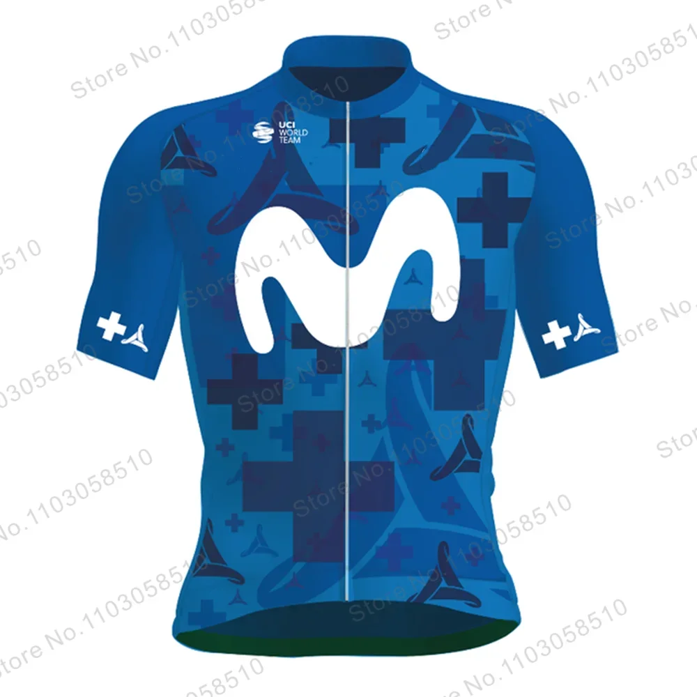 

Movistar Zomer 2023 Nieuw Team Heren Wielertrui Kleding Zwart Korte Mouw Ademend Snel Droog Jersey Kleding Spanje