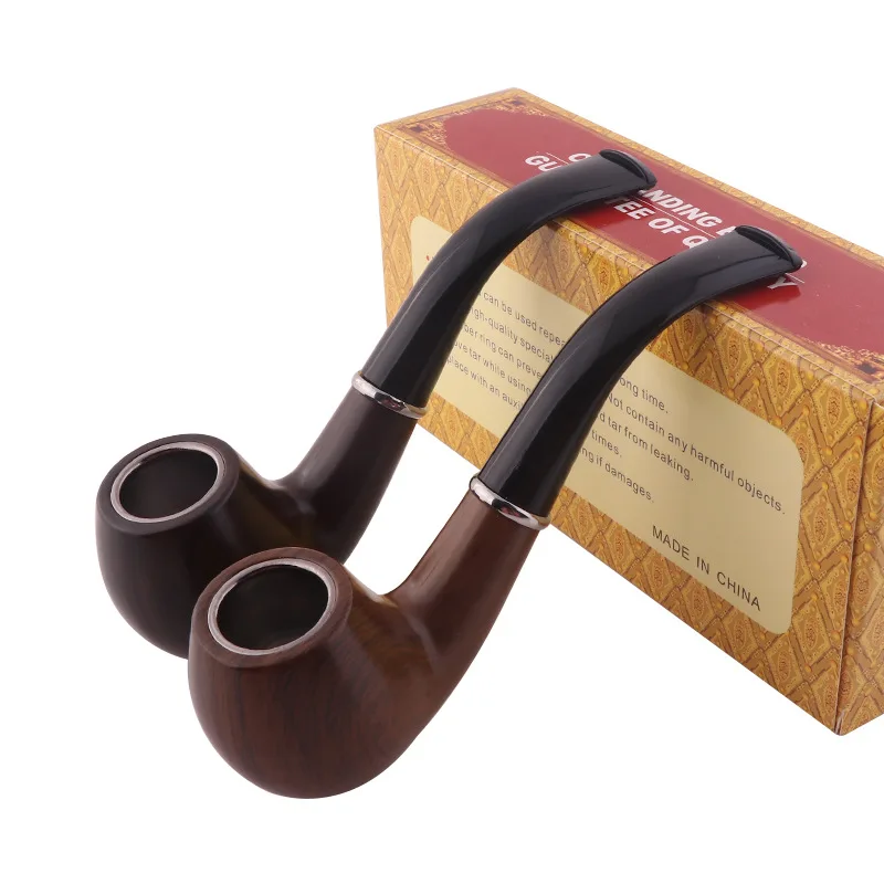 Classic Wood Grain Resin Tobacco Pipe Chimney Filter Smoking Pipes Tobacco Pipe Cigar Gifts Men's Gift Grinder Smoke Mouthpiece
Classic Wood Grain Resin Tobacco Pipe Chimney Filter Smoking Pipes Tobacco Pipe Cigar Gifts Men's Gift Grinder Smoke Mouthpiece