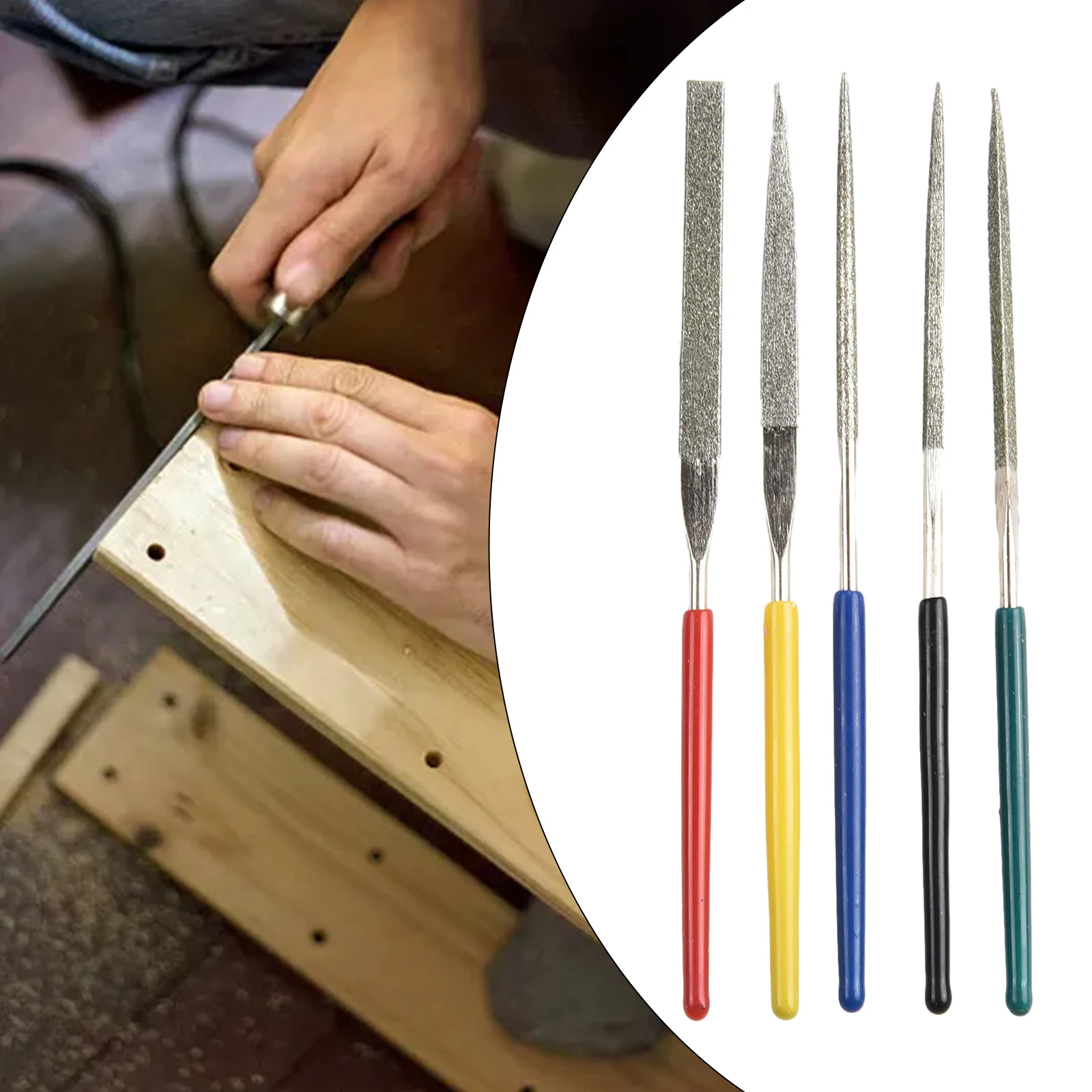 5Pcs Small Diamond Files Needle Set 2×100mmMini Needle File Kit Pocket Diamond Files DIY Woodworking Hand Tools
5Pcs Small Diamond Files Needle Set 2×100mmMini Needle File Kit Pocket Diamond Files DIY Woodworking Hand Tools