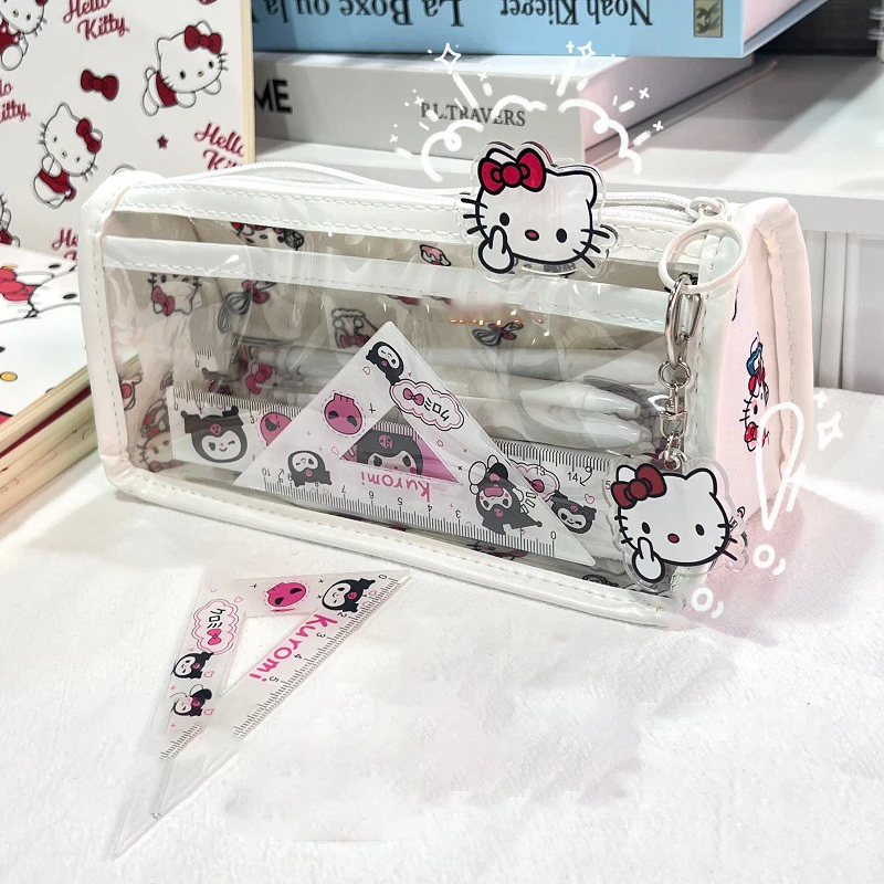 Cute Sanrio Pen Pouch Hello Kitty Kawaii Anime Multi-Layer Organizer Studentdesktop Stationery Pen Case Toys for Girls Gift 
Cute Sanrio Pen Pouch Hello Kitty Kawaii Anime Multi-Layer Organizer Studentdesktop Stationery Pen Case Toys for Girls Gift