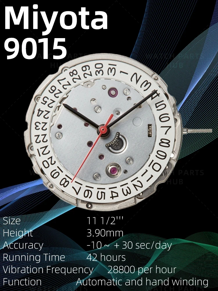 Новинка, часы Miyota 9015, Оригинальный механизм, автоматический механизм, механические, 3 стрелки, запчасти для часов
Новинка, часы Miyota 9015, Оригинальный механизм, автоматический механизм, механические, 3 стрелки, запчасти для часов