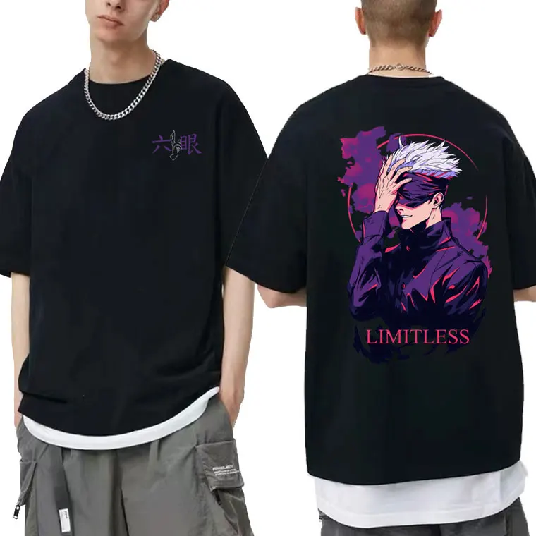 Anime Jujutsu Kaisen Satoru Gojo Six Eyes Graphic Print Tshirt Men Women Cotton Oversized T Shirts Male Fashion Cool Streetwear
Anime Jujutsu Kaisen Satoru Gojo Six Eyes Graphic Print Tshirt Men Women Cotton Oversized T Shirts Male Fashion Cool Streetwear