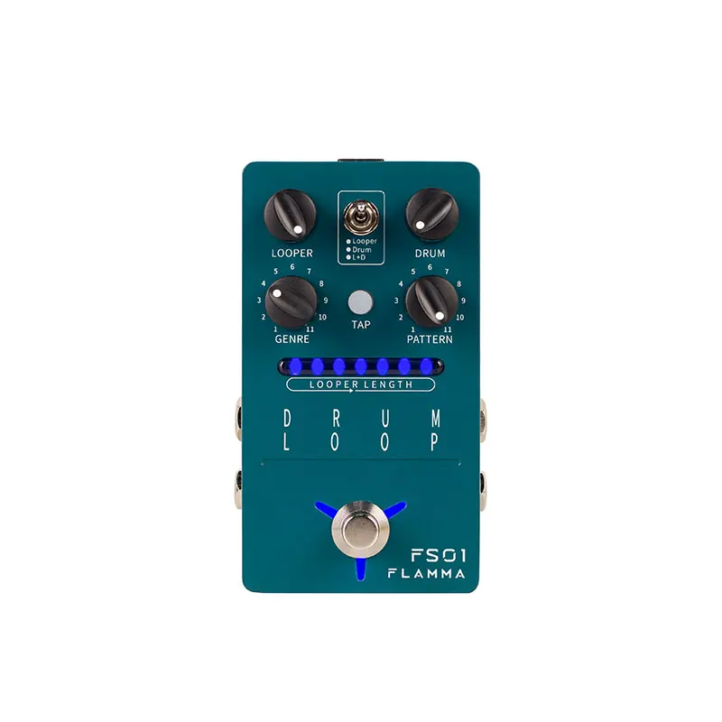FLAMMA FS01 барабанная цилиндрическая барабанная машина Looper педаль для гитарных эффектов 20 мин. Looper 11 различных ритмов
FLAMMA FS01 барабанная цилиндрическая барабанная машина Looper педаль для гитарных эффектов 20 мин. Looper 11 различных ритмов