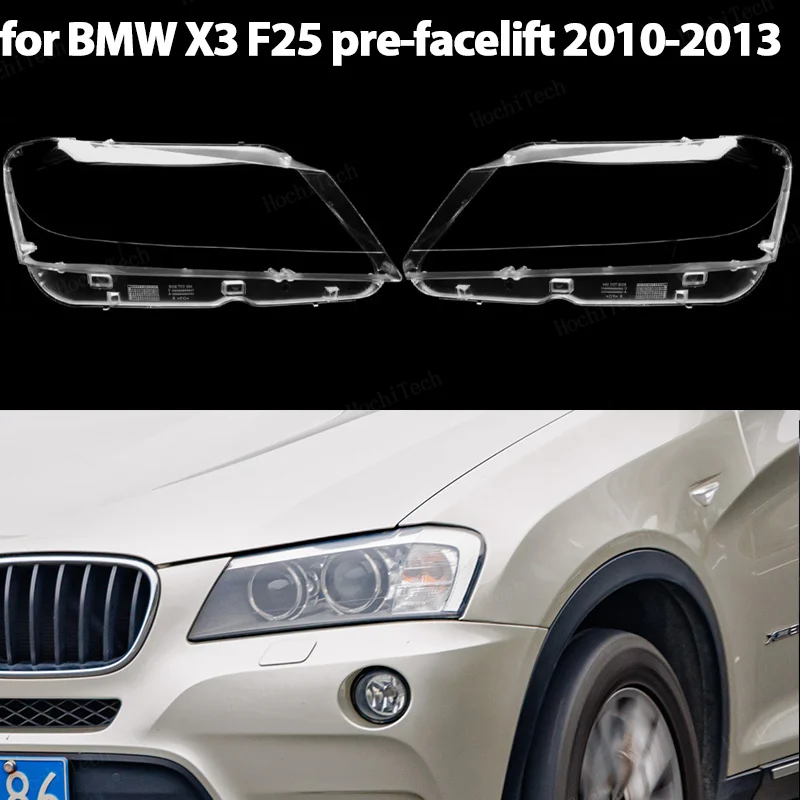 

Front Headlight Cover Headlamp Lamp Shell Mask Lampshade Lens Polycarbonate For BMW F25 pre-facelift 2010-2013 Lampcover