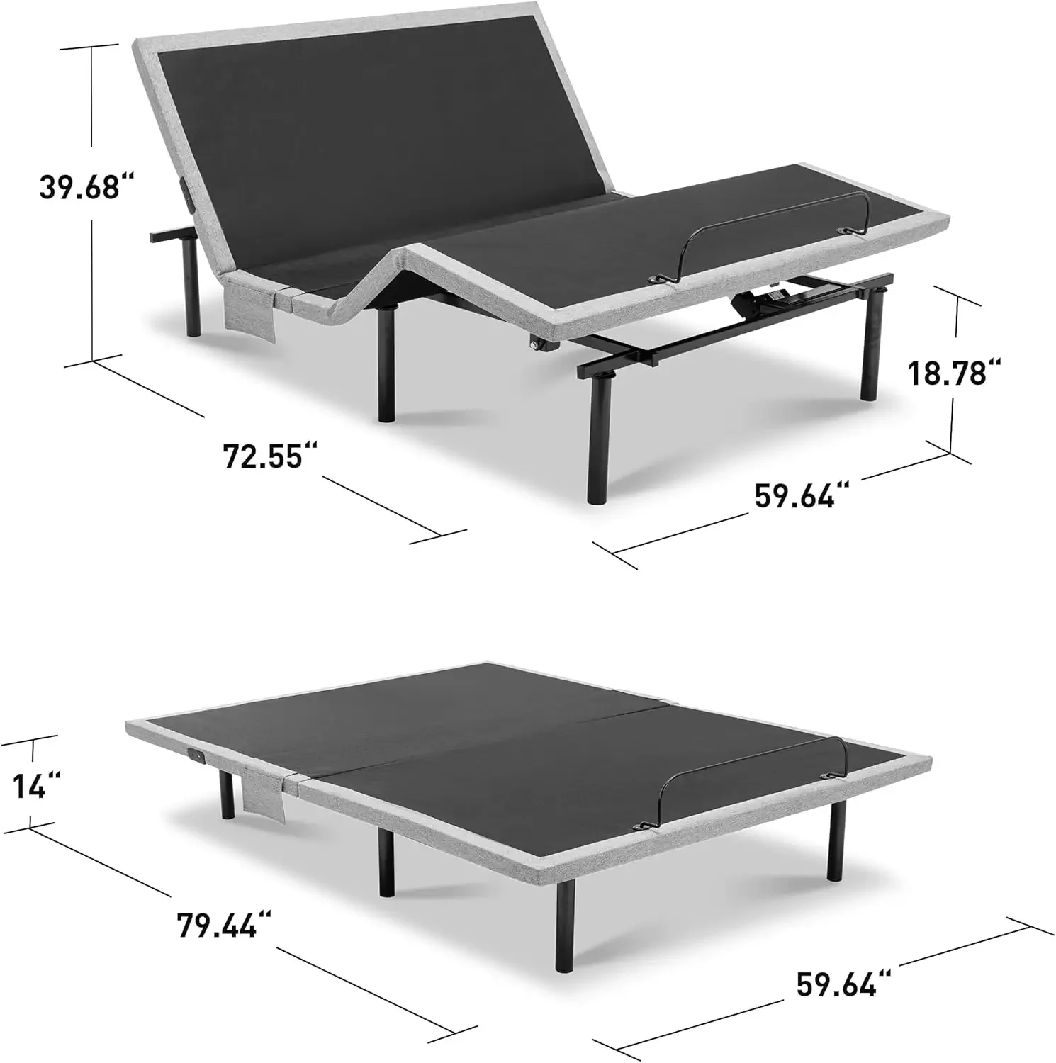 Adjustable Bed Frame Queen Adjustable Bed Base with Massage Zero Gravity Electric Bed with Wireless Remote Head and Foot Incline Adjustable Bed Frame Queen Adjustable Bed Base with Massage Zero Gravity Electric Bed with Wireless Remote Head and Foot Incline