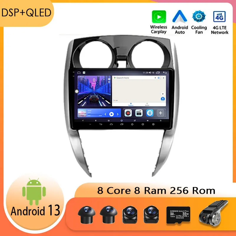 

Android 13 For Nissan Note 2 E12 2012 - 2021 Car Player Auto Radio Multimedia GPS Video Navigation Carplay Rear Camera No 2 Din