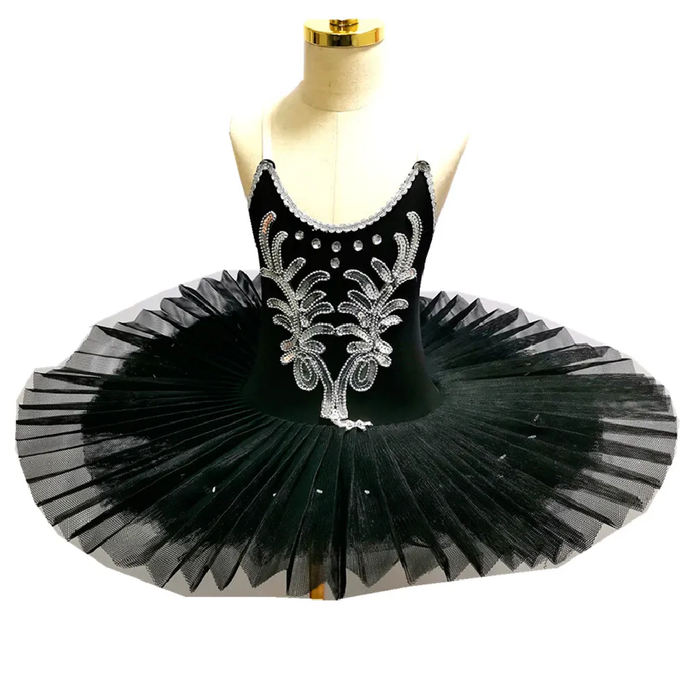 

Black Ballet Tutu Skirt For Children's Swan Lake Costumes Kids Belly Dance Clothing Stage Performance Dress